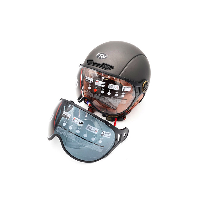 Casque JET FRV Gris graphite Mat (taille XS à XXL) (L)