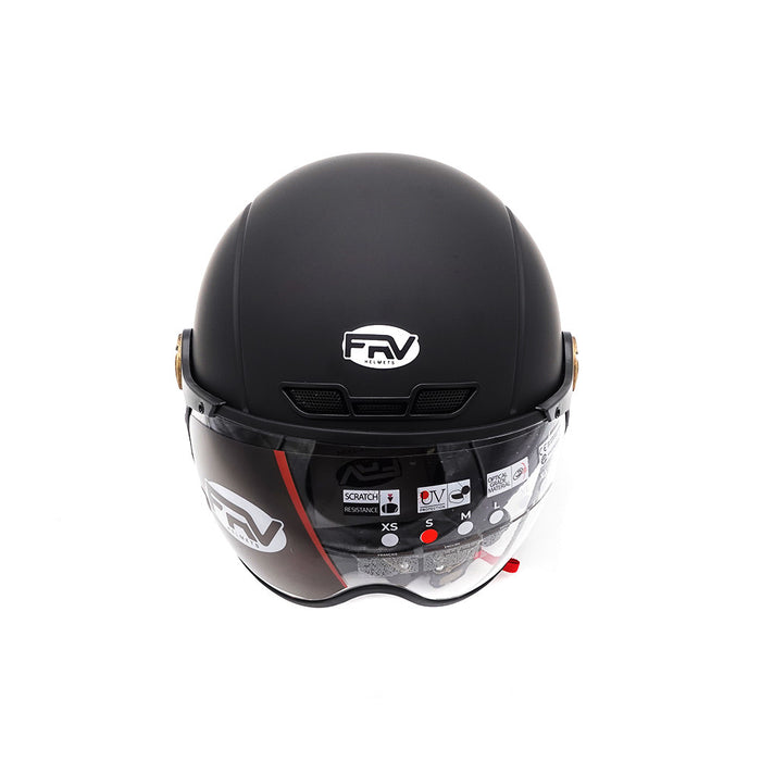 Casque JET  noir mat (taille XS à XXL) (XS)