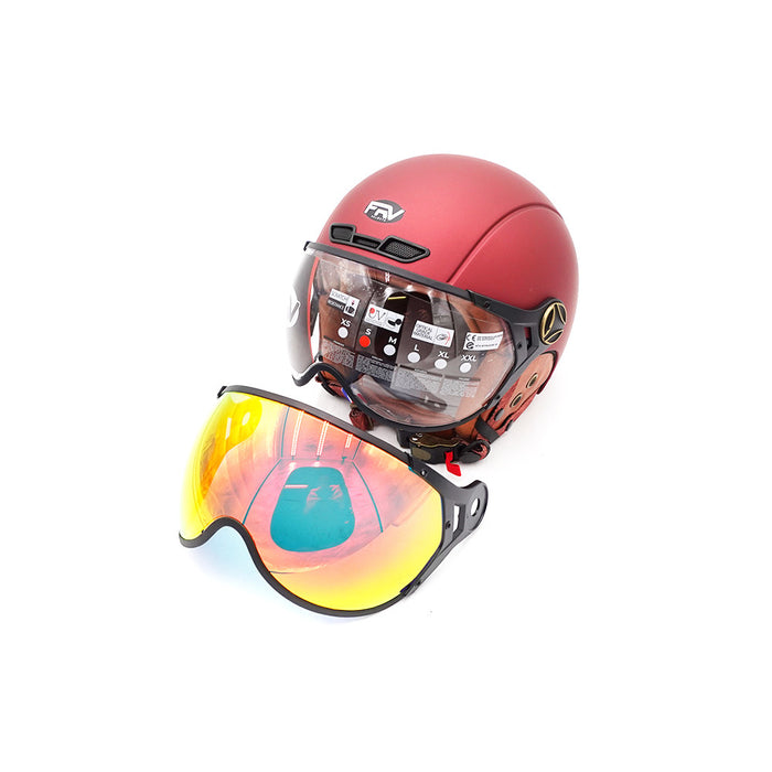 Casque JET FRV bordeaux mat (taille XS à XXL) (M)