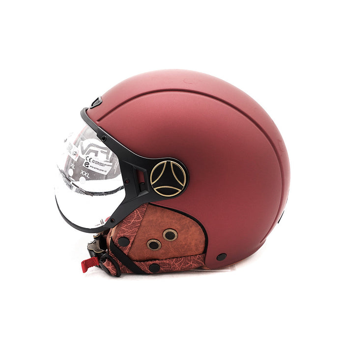 Casque JET  bordeaux mat (taille XS à XXL) (XXL)