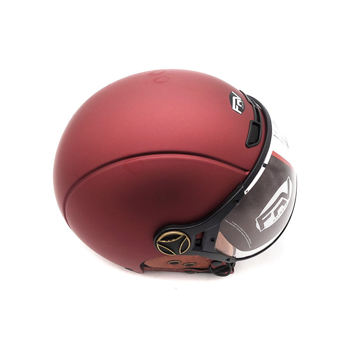 Casque JET  bordeaux mat (taille XS à XXL) (XXL)