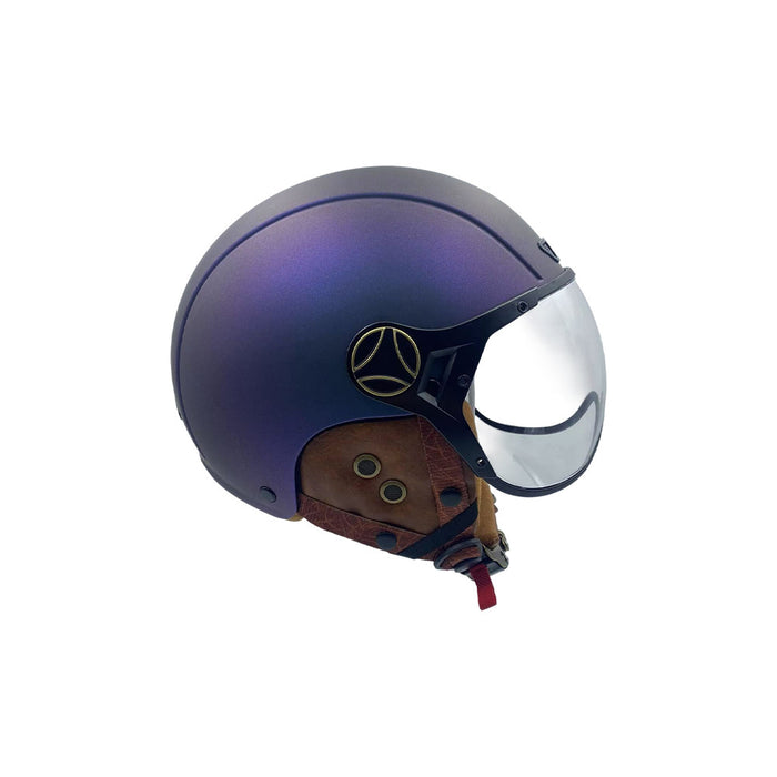 Casque JET  bleu mat caméléon (taille XS à XXL)
