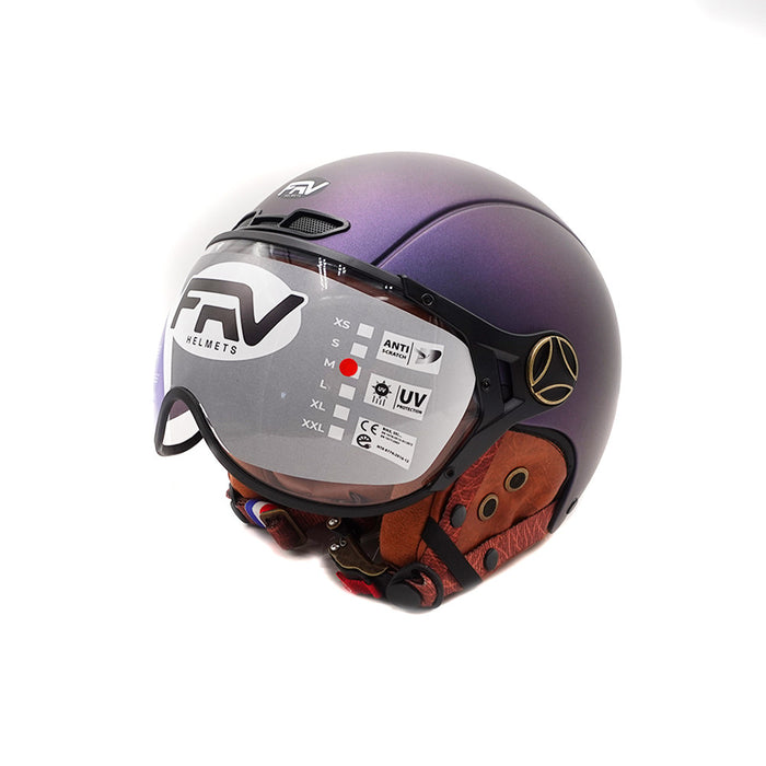 Casque JET  bleu mat caméléon (taille XS à XXL) (S)