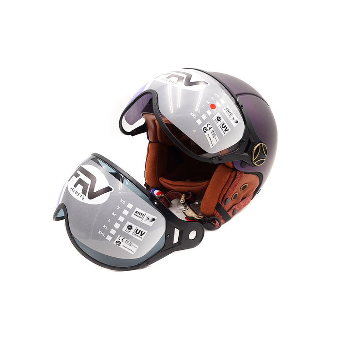 Casque JET  bleu mat caméléon (taille XS à XXL) (S)
