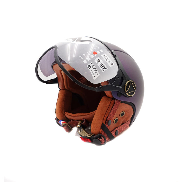 Casque JET  bleu mat caméléon (taille XS à XXL) (M)