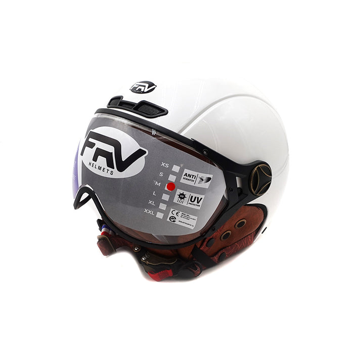 Casque JET  blanc brillant (taille XS à XXL) (M)