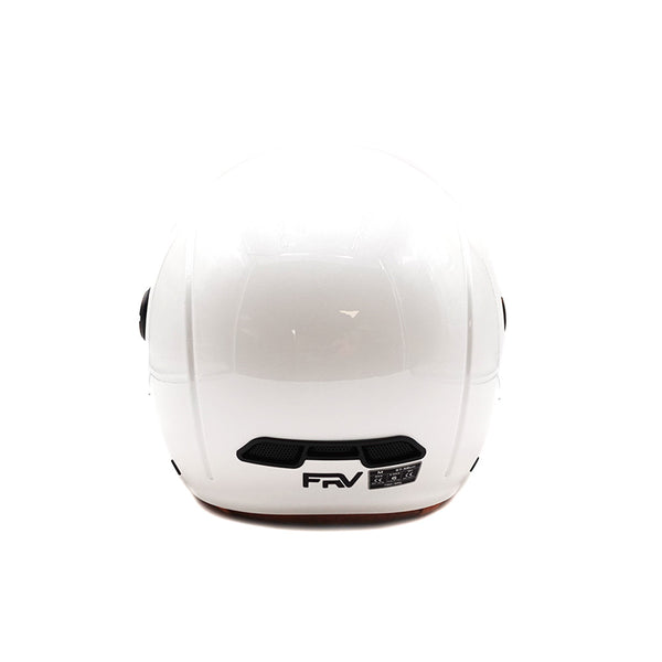 Casque JET  blanc brillant (taille XS à XXL) (XL)