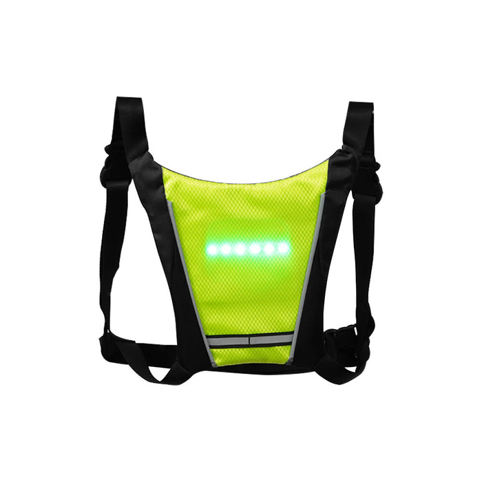 Gilet signaletique LED avec telecommande couleur jaune