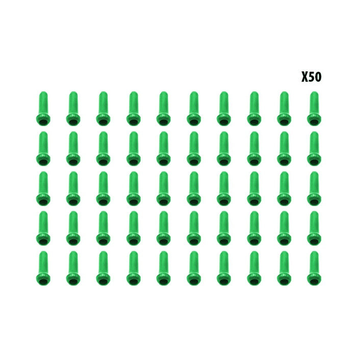 Arrets de cables vert x50 pcs