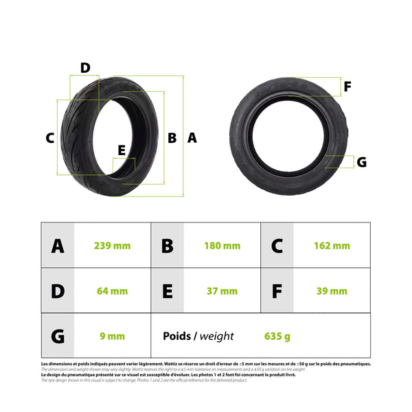 Pneu 60/70-6.5 tubeless Xiaomi Scooter 5