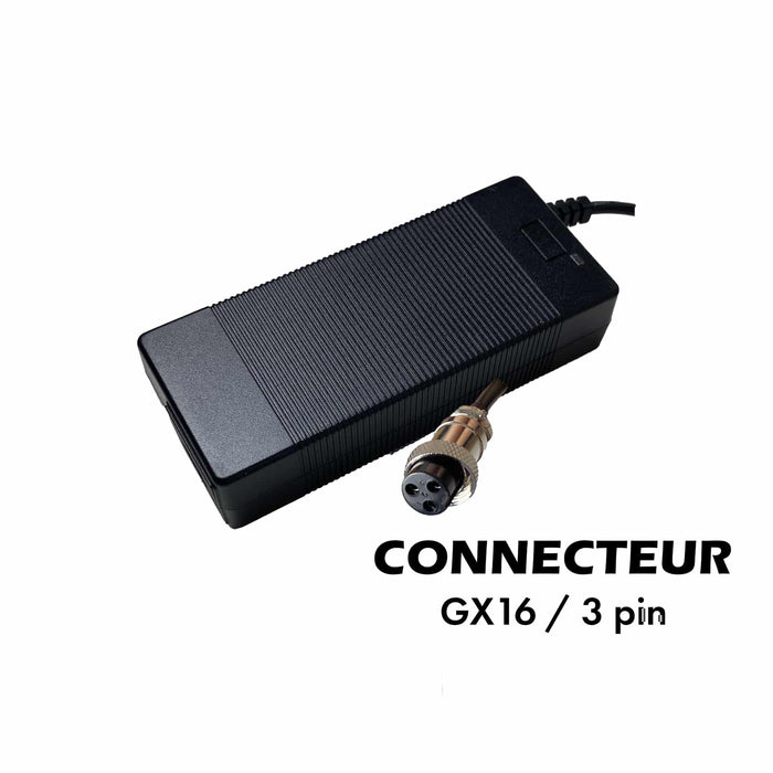 Chargeur 36V➡️ 42V / 3A (connecteur GX16-3p)