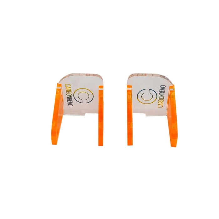 CARBONREVO CACHE POUR LED AVANT ORANGE TRANSLUCIDE -  1 PAIRE - DUALTRON RAPTOR - SteedyTrott.com
