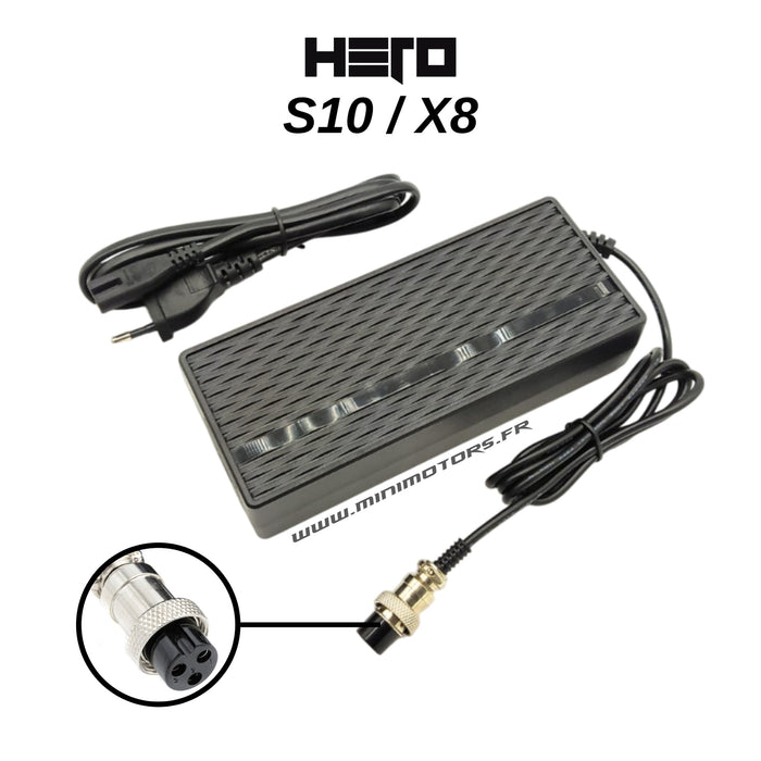 HERO S8 & S9 | CHARGEUR 48V ( 54.6V 3A) - SteedyTrott.com