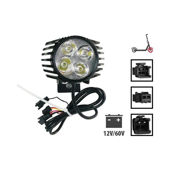Lampe led et klaxon avant noir