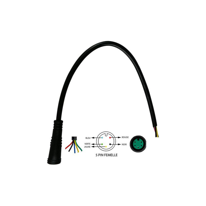 Connecteur étanche 5 pins femelle