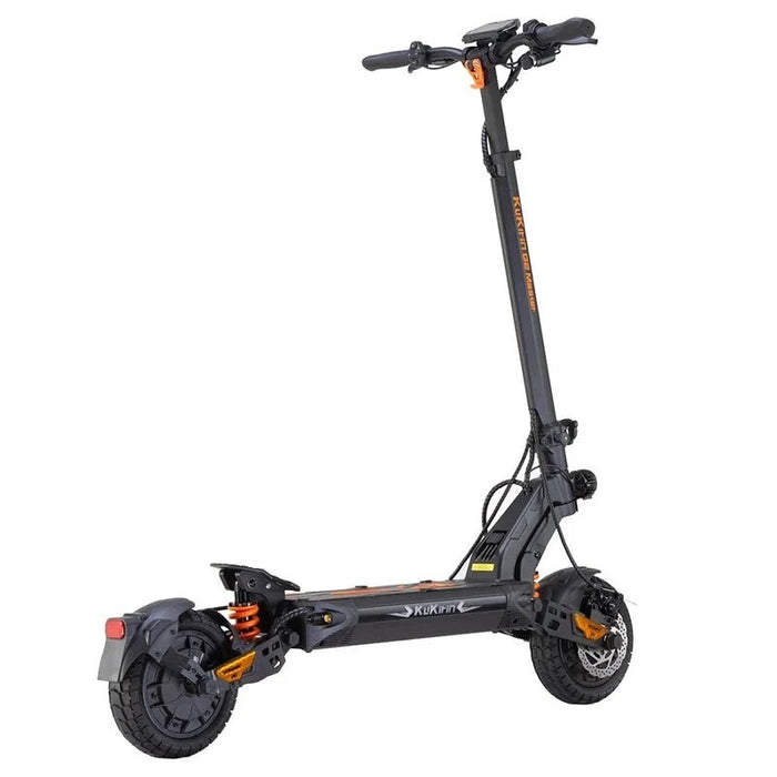 Kukirin G2 Master vue arrière trois quarts, double suspension hydraulique - SteedyTrott.com