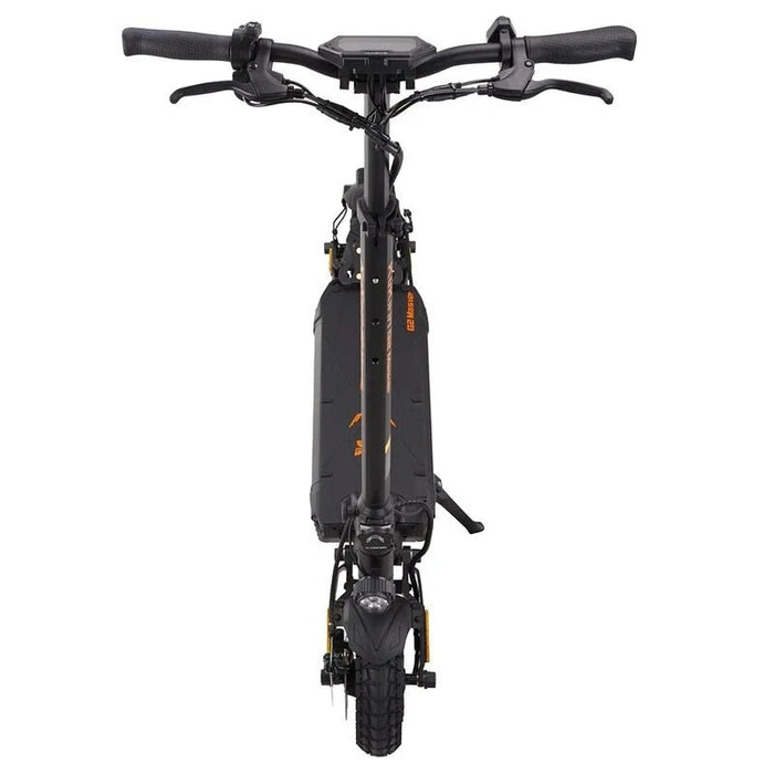 Kukirin G2 Master vue du dessus, plateau et colonne de direction - SteedyTrott.com