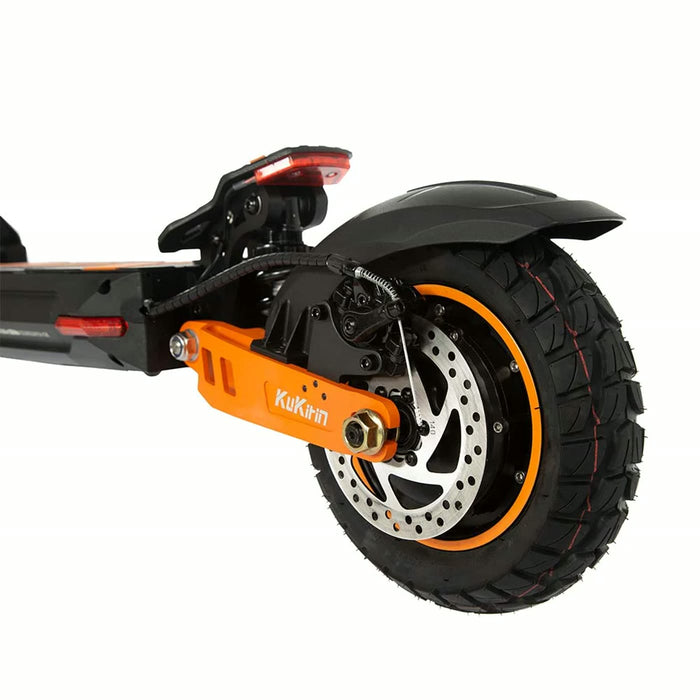 Roue arrière, frein à disque et amortisseur de la Kukirin G2 Max - SteedyTrott.com
